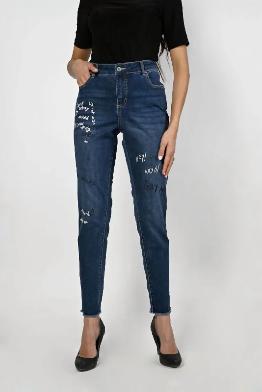 Comfortable Women's Attire Denim Jeans In Blue