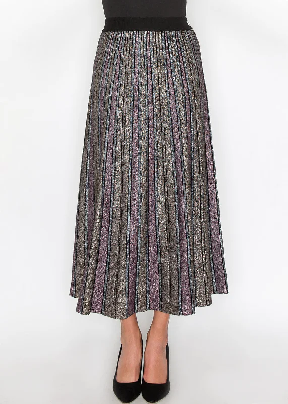 Women's Vintage Attire Starlight Striped Knit Skirt