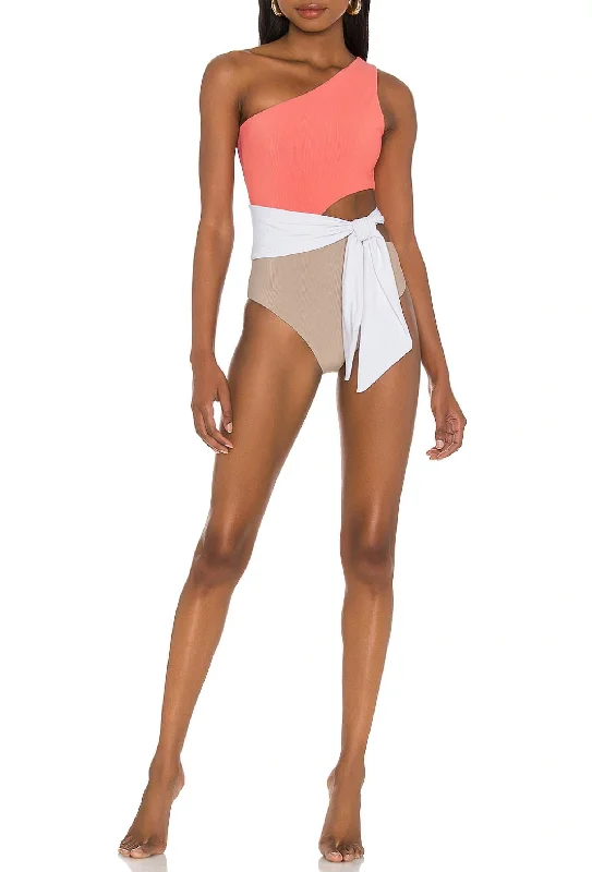 Women's Classic Attire Carlie One Piece In Coral Colorblock