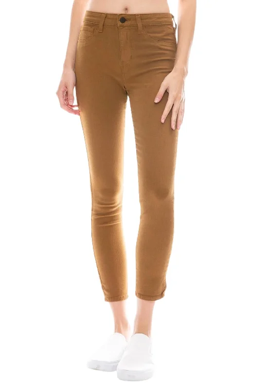 Unique Women's Fashion Pieces Margot High Rise Skinny Jeans In Brown