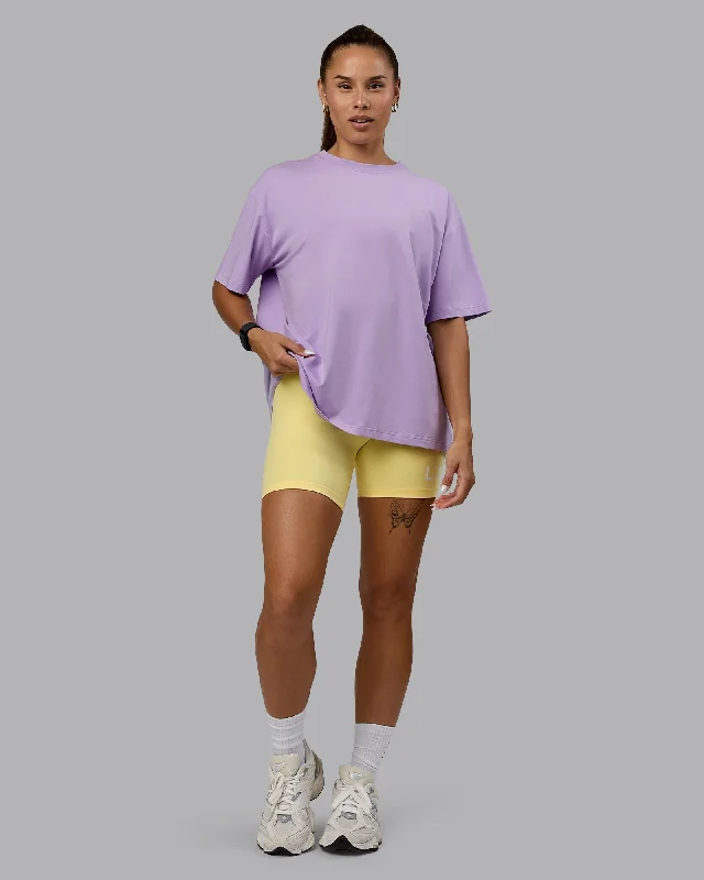 High-Fashion Women's Clothing Go-To Set The Standard FLXCotton Oversized Tee - Pale Lilac-Elfin Yellow