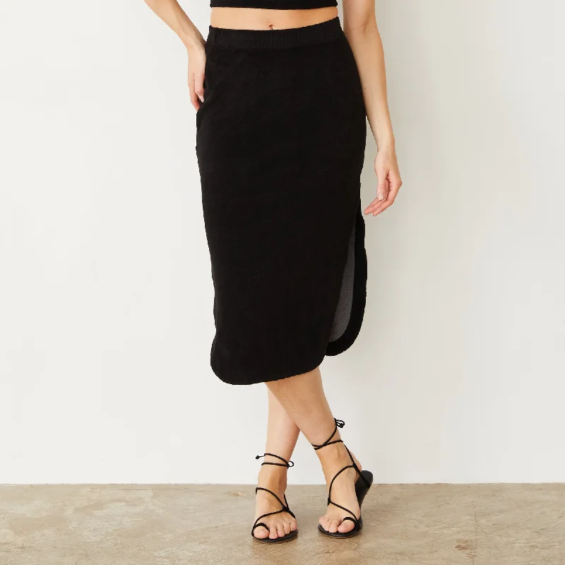 Women's Trendy Apparel Terry Cloth Midi Skirt