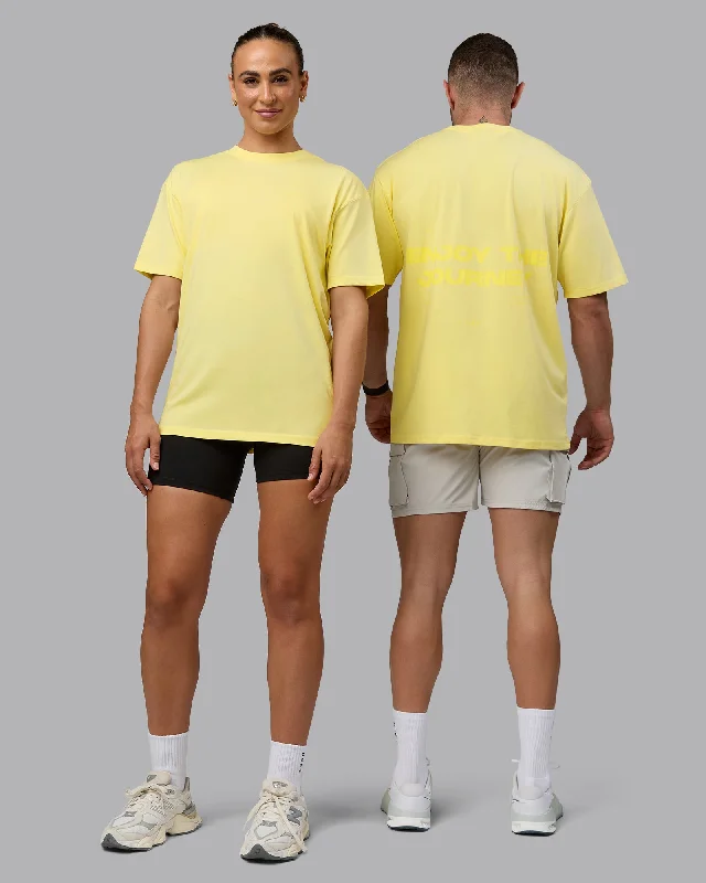 New Arrival Discounts Unisex Enjoy the Journey Value Series FLXCotton Tee Oversize - Pale Yellow-Sundress