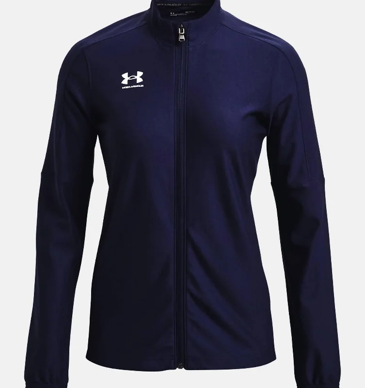 Women's Office Attire Women's Challenger Track Jacket In Midnight Navy/white