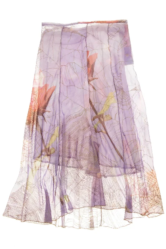 Stylish Women's Outfit Roberto Cavalli - Lavendar Print Skirt - S