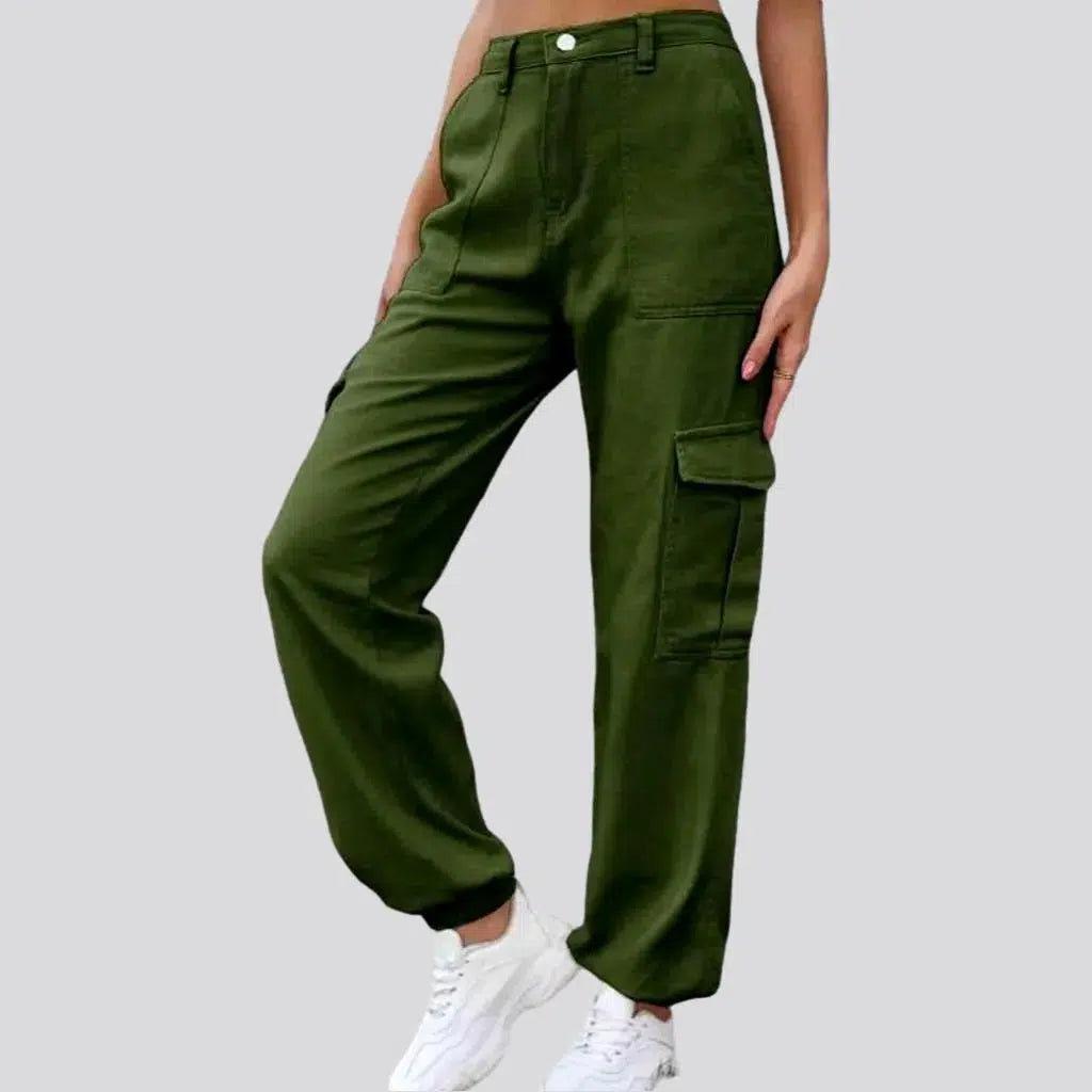 Women's Athletic Clothes High-waist denim pants
 for women