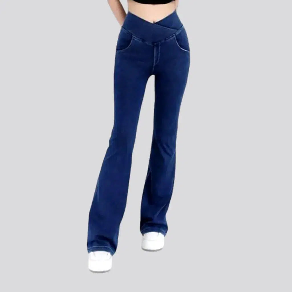 Winter Wardrobe Clearance Street floor-length jeans
 for women