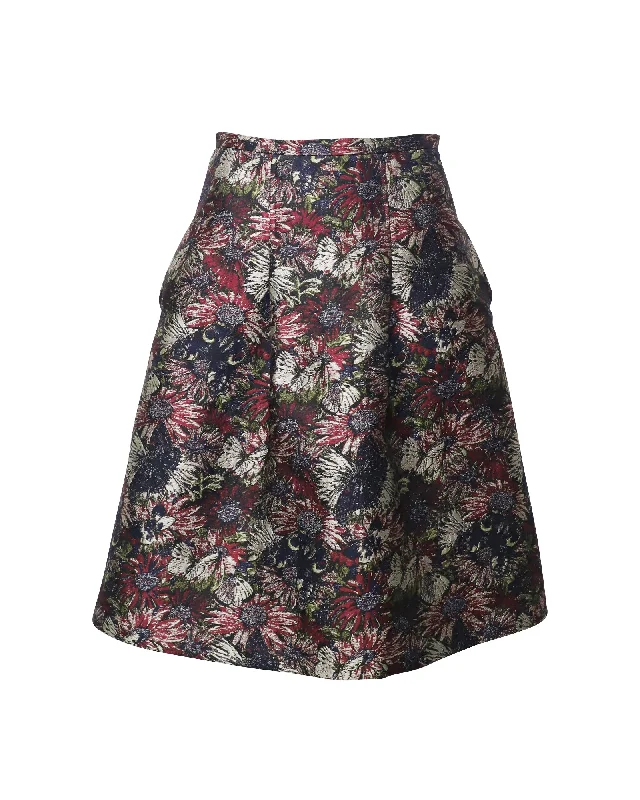 Women's Clothes And Apparel Sets Max Mara Jacquard A-line Skirt in Multicolor Polyester