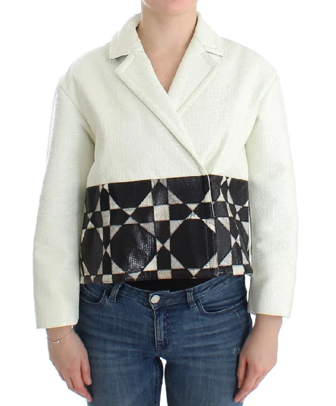 Effortless Chic for Women Andrea Pompilio   Cropped Leather Women's Jacket