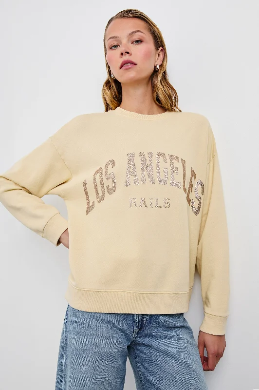 Women's Clothing For Special Occasions THE VARSITY SWEATSHIRT - LOS ANGELES GOLD GLITTER