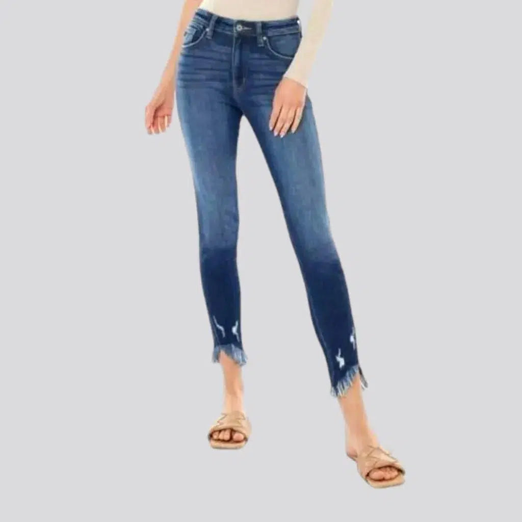 Women's Formal Event Attire Medium-wash skinny jeans
 for ladies