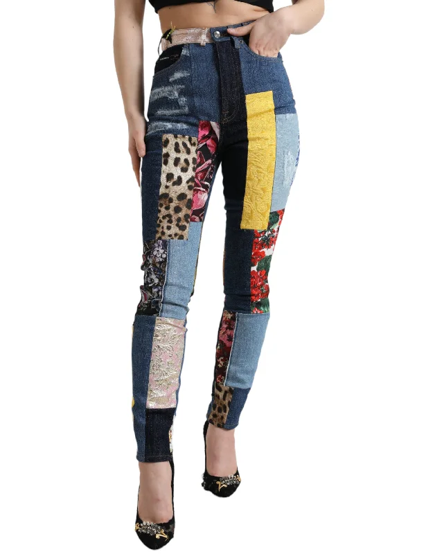 Women's Outfit For The Office Dolce & Gabbana Vibrant Patchwork Skinny Women's Jeans