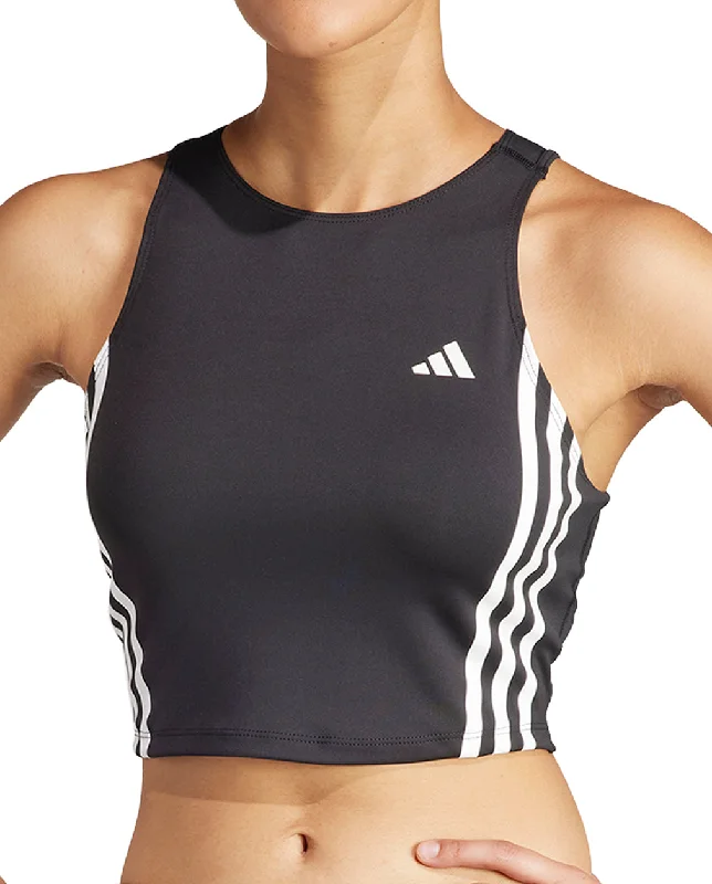 Women's Timeless Attire adidas Own The Run 3 Stripes Womens Running Vest Tank Top - Black