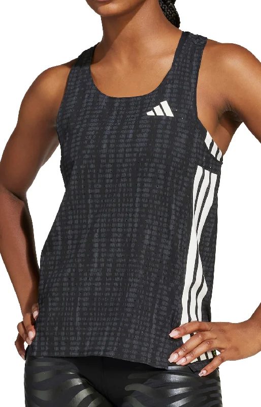 Women's Vacation Garments adidas Adizero Womens Running Vest Tank Top - Black