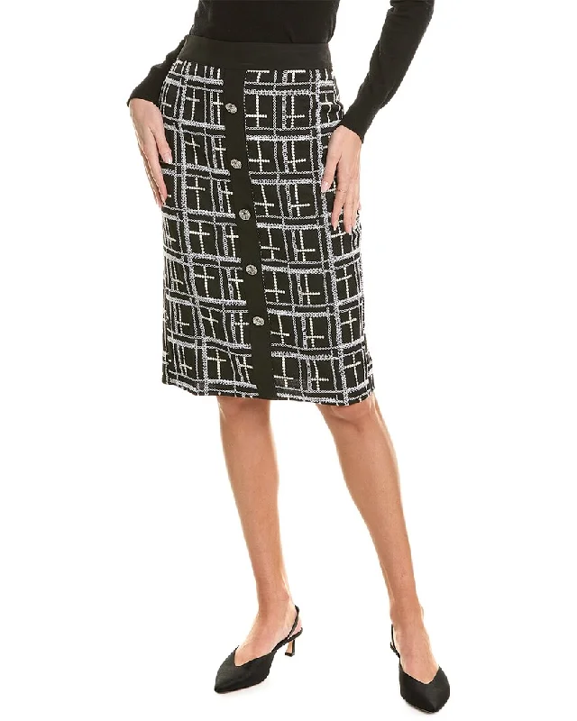 Women's Plus-Size Casual Outfit Gracia Tweed Check Pencil Skirt