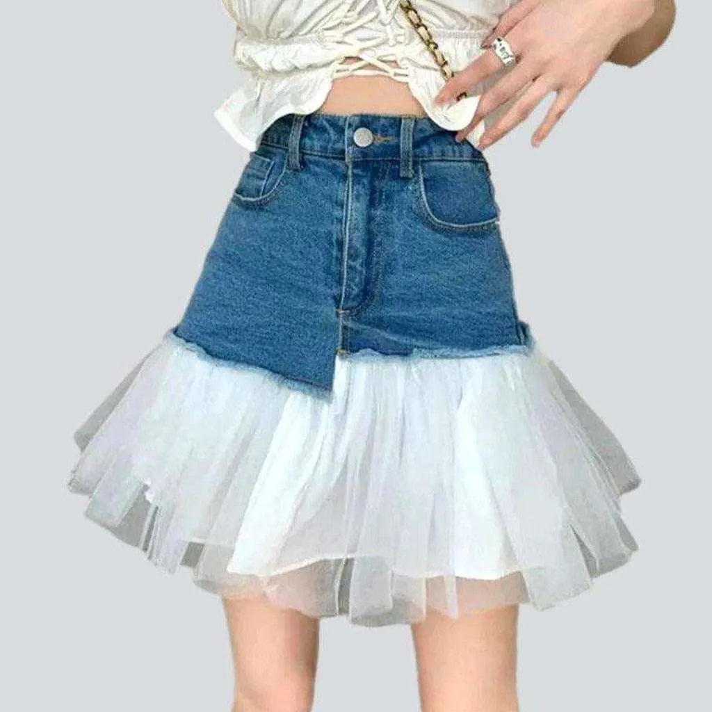 Women's Loungewear Clothes Ballet mini denim skirt