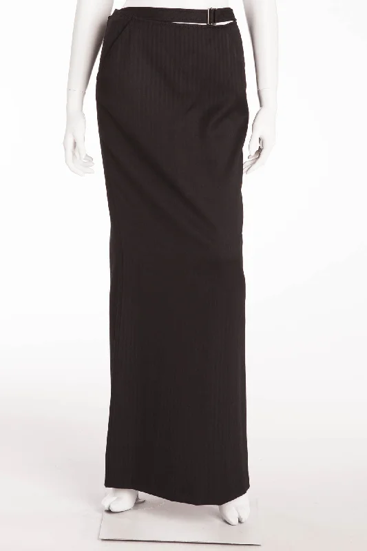 Casual Outfit For Women Roberto Cavalli - Black Pin Stripe Maxi Skirt - S