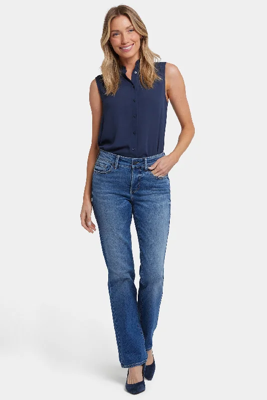 Sustainable Fashion Clothing For Women Marilyn Straight Jeans In Petite - Picasso Lake