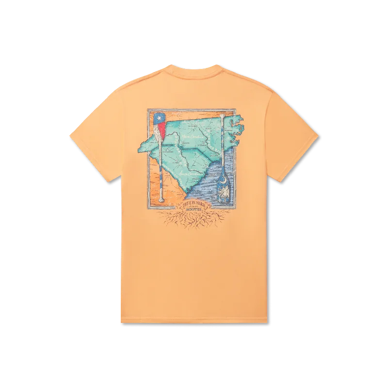 Sustainable Women's Apparel River Route Collection Tee - North Carolina & South Carolina