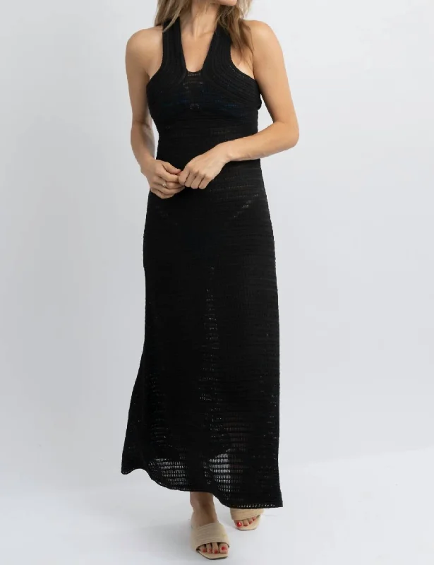 Women's Formal Wear Shoreside Crochet Coverup Dress In Black