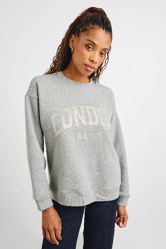 Women Wear Brands THE VARSITY SWEATSHIRT - LONDON GLITTER