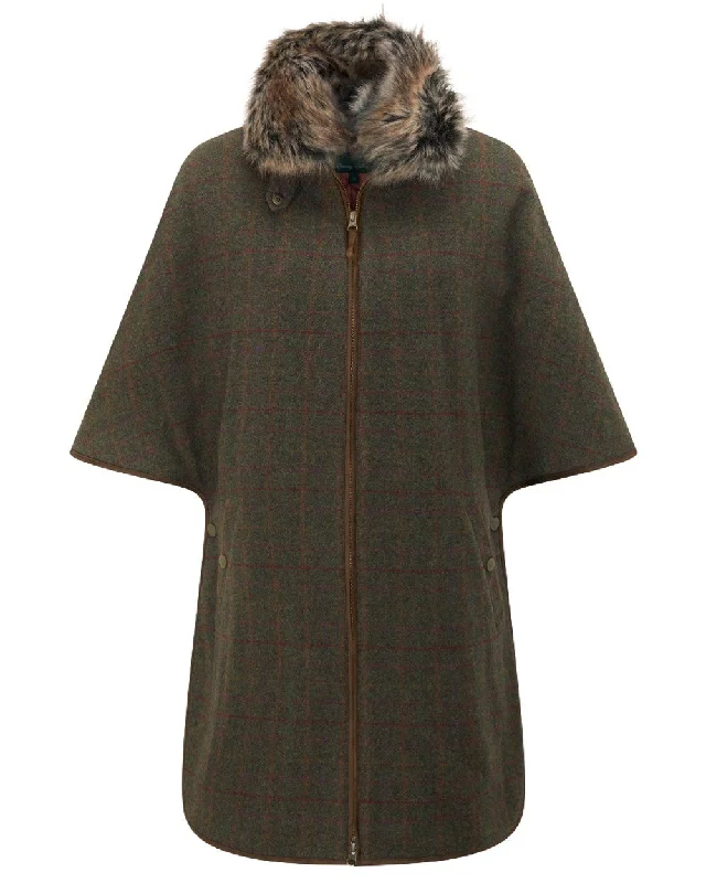 Women's Seasonal Clothing Alan Paine Womens Surrey Tweed Cape