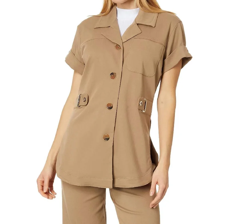 Women's Clothing for All Occasions Valley Elasticated Waist Jacket In Pecan