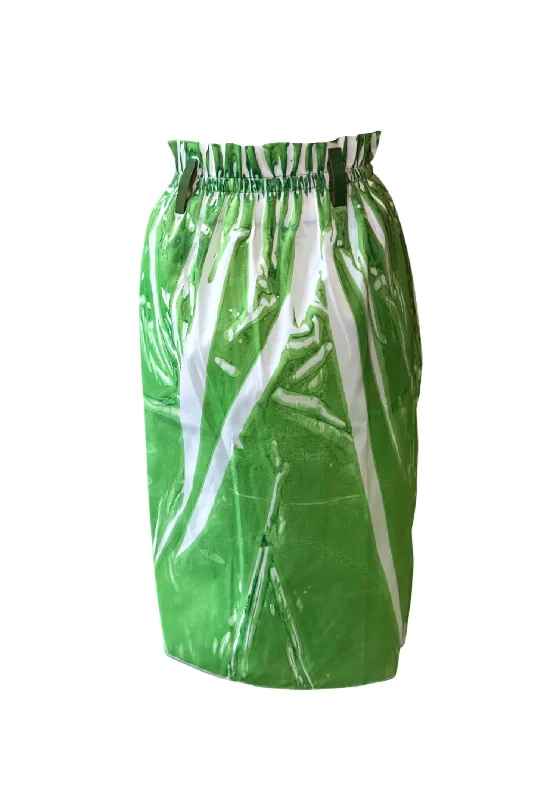 Clothes For Women Women's Short Square Skirt In Green Placcato