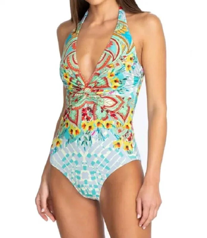 Women's Professional Apparel Elena Twist One Piece Swimsuit In Multi