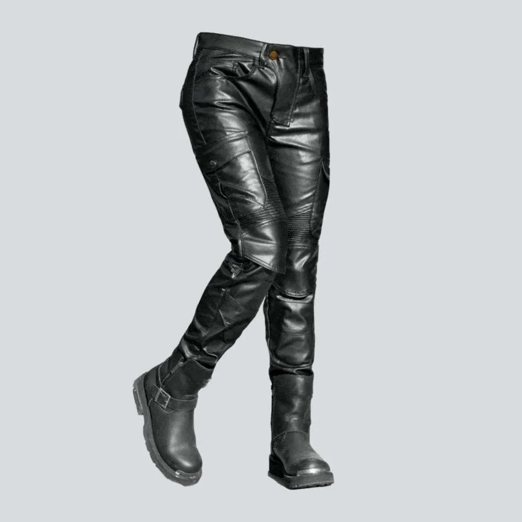 Elegant Women's Attire Biker wax jean pants
 for ladies