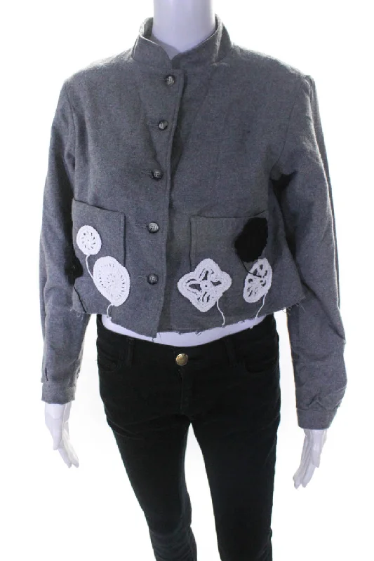 Women's Trendy Casual Outfit Phos Phoro Womens Cropped Jacket  Grey Marle