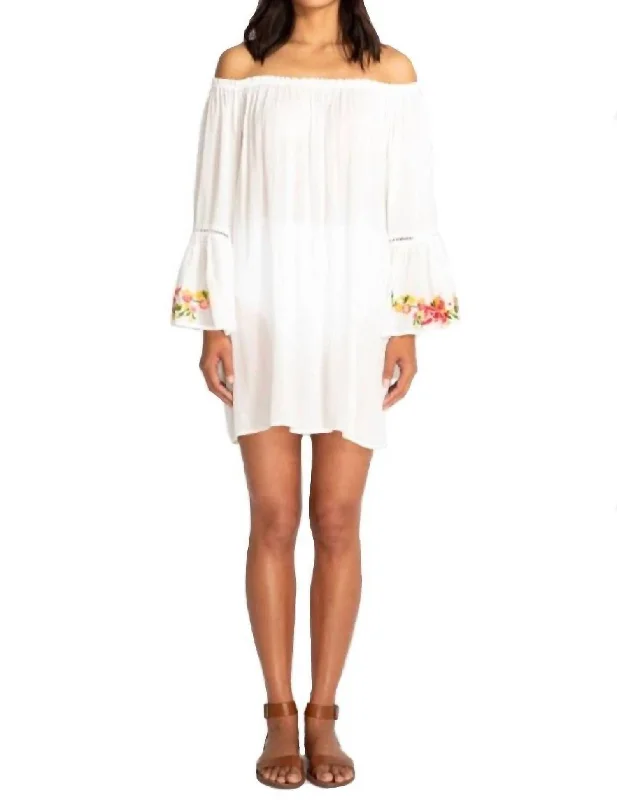 Women's Clothing Sets Casey Bell Sleeve Tunic Coverup In White