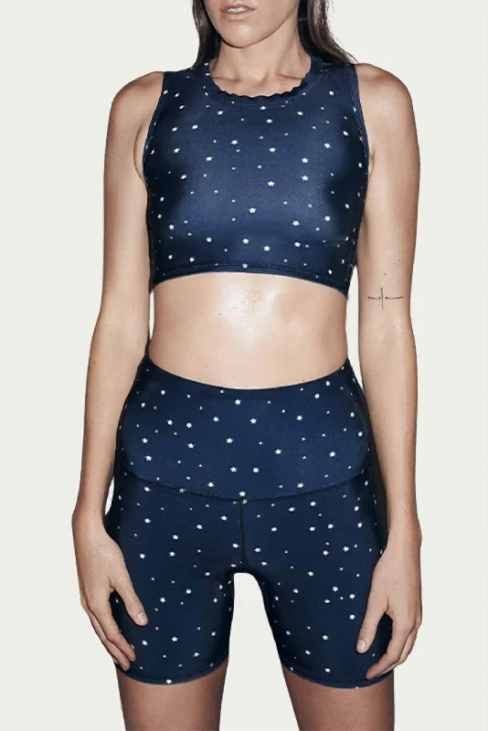 Women's Transitional Outfit Betty Crop Swim Top In Navy Star