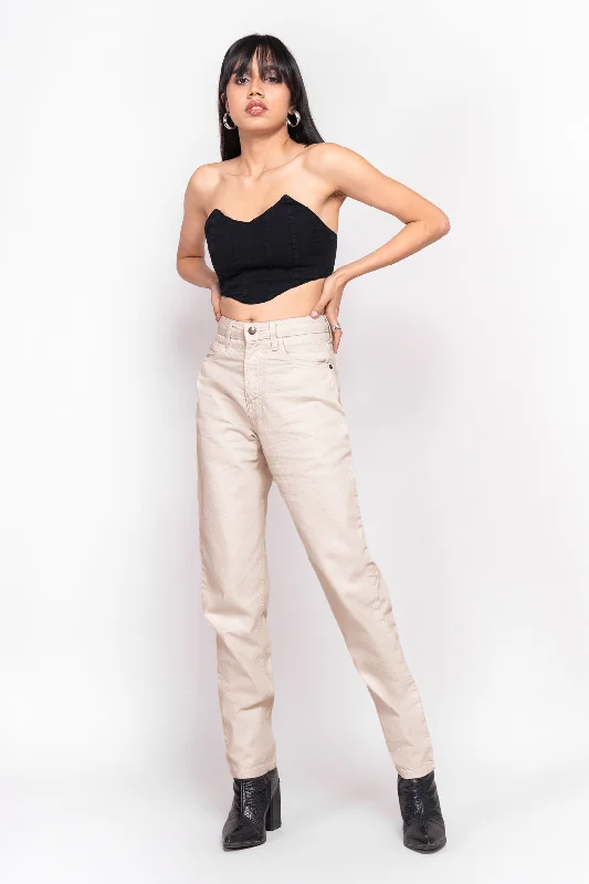 Women's Vintage-Inspired Outfit Bucket Carrot Jeans