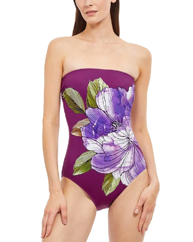 Flash Discount Gottex Wildflower Bandeau One-Piece