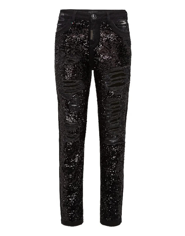 Women's Versatile Apparel Boyfriend Paillettes