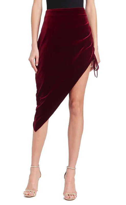 Women's High-Fashion Apparel Aviette Skirt In Wine