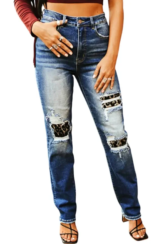 Women's Attire Tummy Control Boyfriend Jeans In Mid Wash