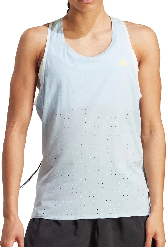 Women's Outdoor Attire adidas Adizero Womens Running Vest Tank Top - Blue