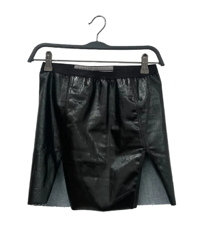 Women's Wardrobe Apparel Rick Owens/Skirt/S/Cotton/BLK/glazed