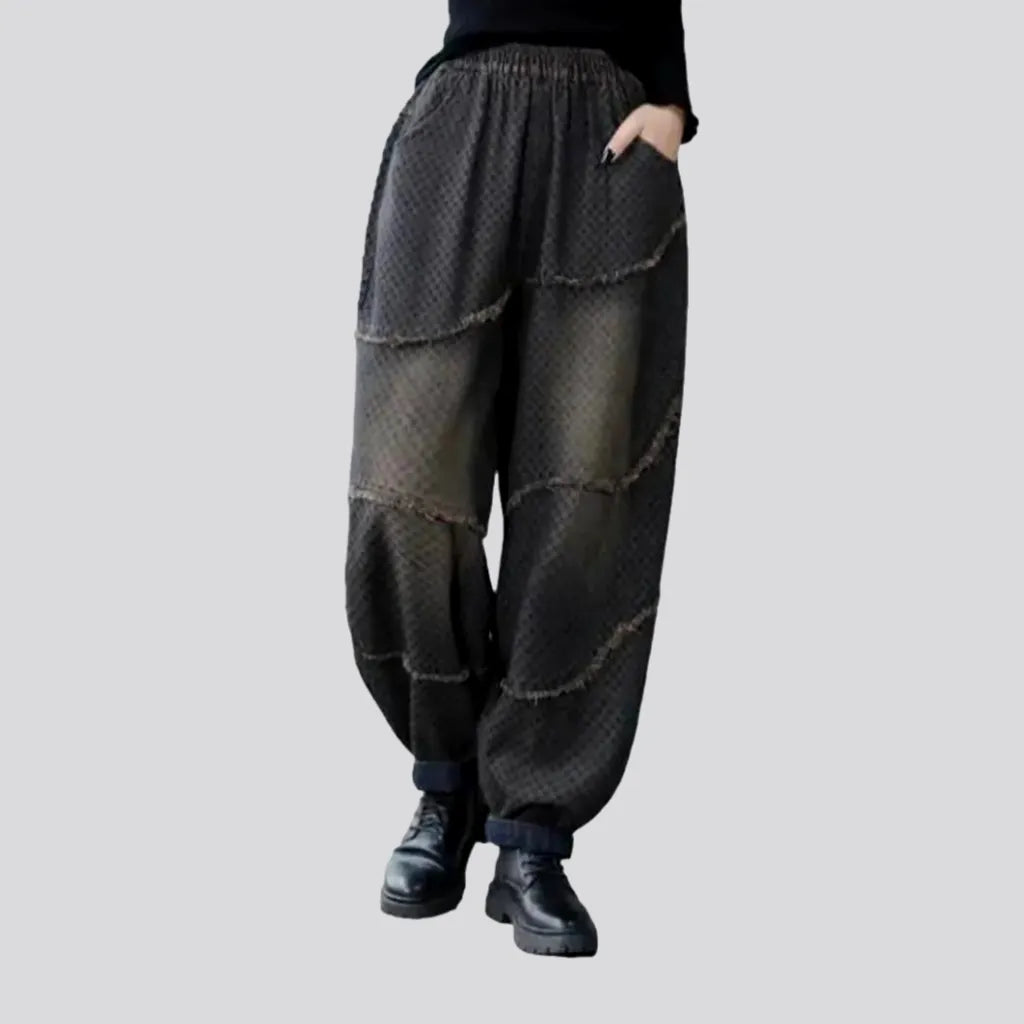 Women's Elegant Clothes Fashion vintage denim pants for ladies