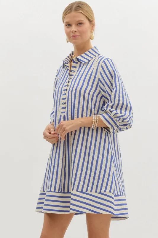 Chic Women's Clothing Online Lucie Stripe Shirt Dress