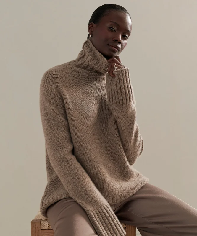 Clothing Woman Cashmere Jet Turtleneck