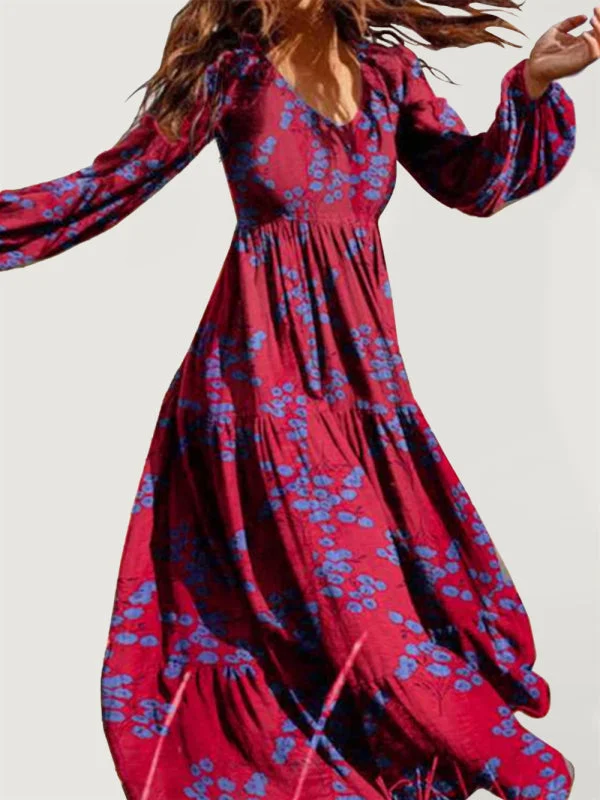 Women's Clothing for Every Occasion BerryBetty - Women's Floral Print Maxi dress