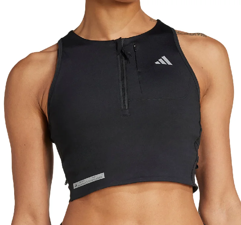 Women's Holiday Attire adidas Ultimate HEAT.RDY Womens Running Crop Top - Black