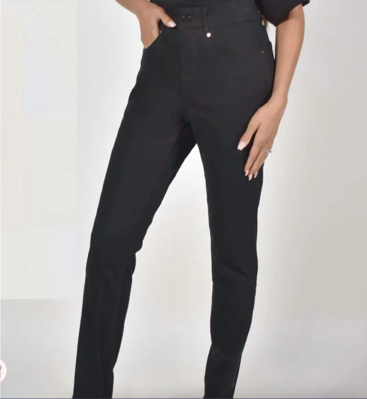 Women's Floral Print Outfit Jeans In Black