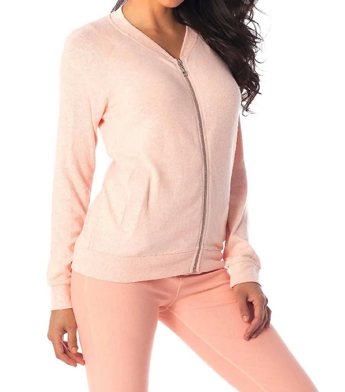 Women's Trendy Outfits Jamie Kashmira Bomber Jacket In Peach