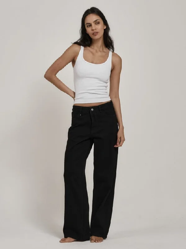 Affordable Fashion Clothing For Women Billie Low Baggie Jean - Black Rinse