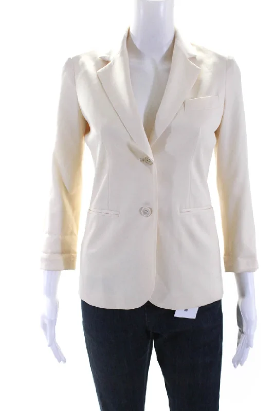 Elegant Women's Clothing The Row Womens Button Down Suit Jacket White