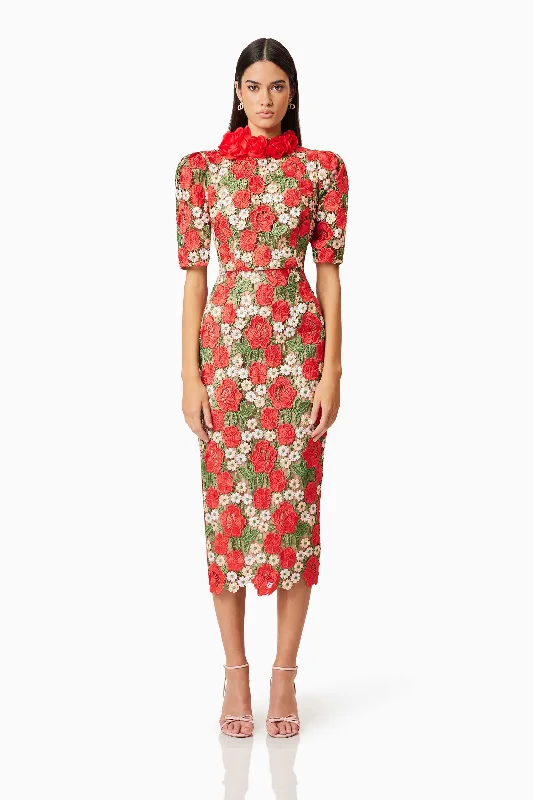 Clothes For Women Roselyn Cocktail Dress in Red